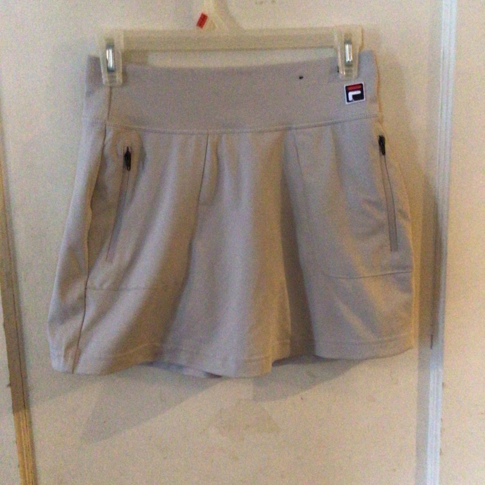 Fila Women's Skort with Zippered Pockets in Beige